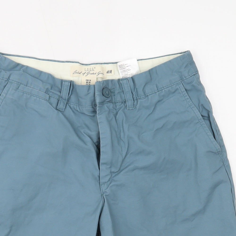 H&M Mens Blue   Chino Shorts Size 29