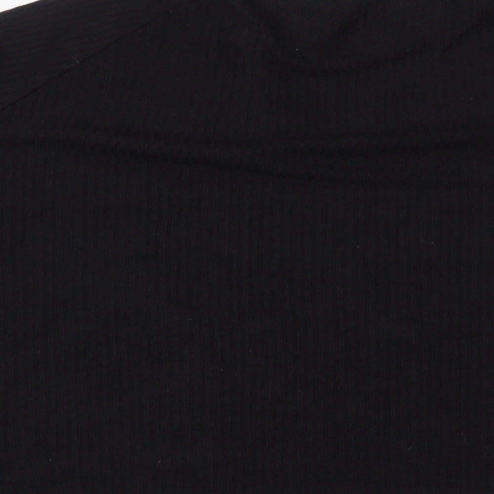 H&M Womens Black   Cropped T-Shirt Size L