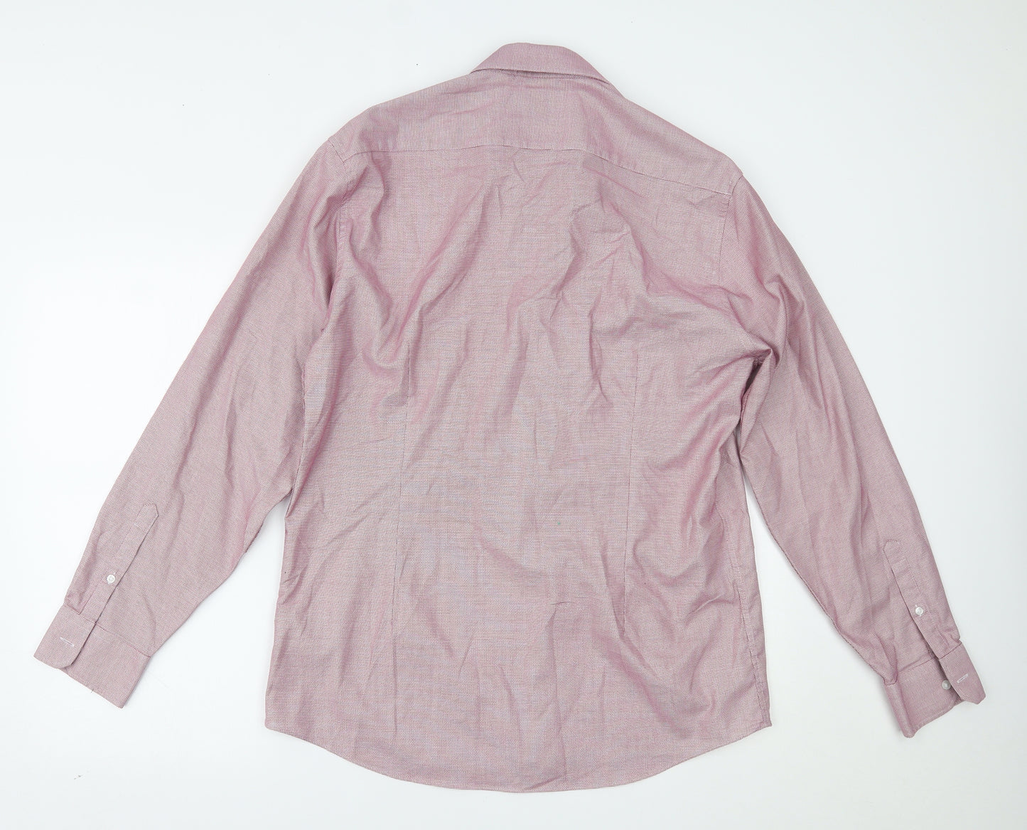 Marks and Spencer Mens Red Check   Dress Shirt Size 16.5