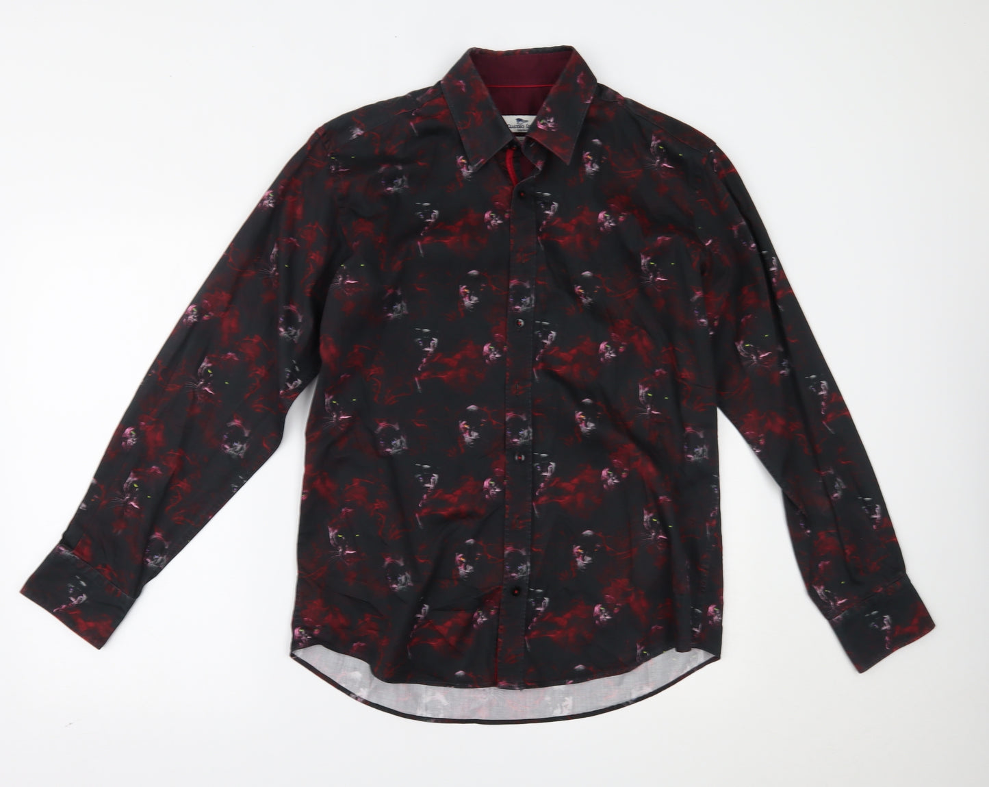 Claudio Lugli Mens Black    Button-Up Size L