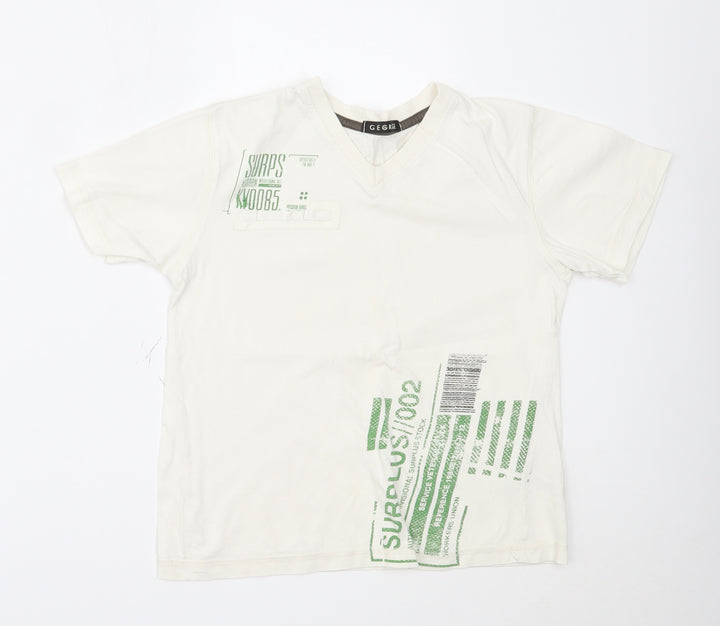 George Boys White Basic T-Shirt Size 8-9 Years