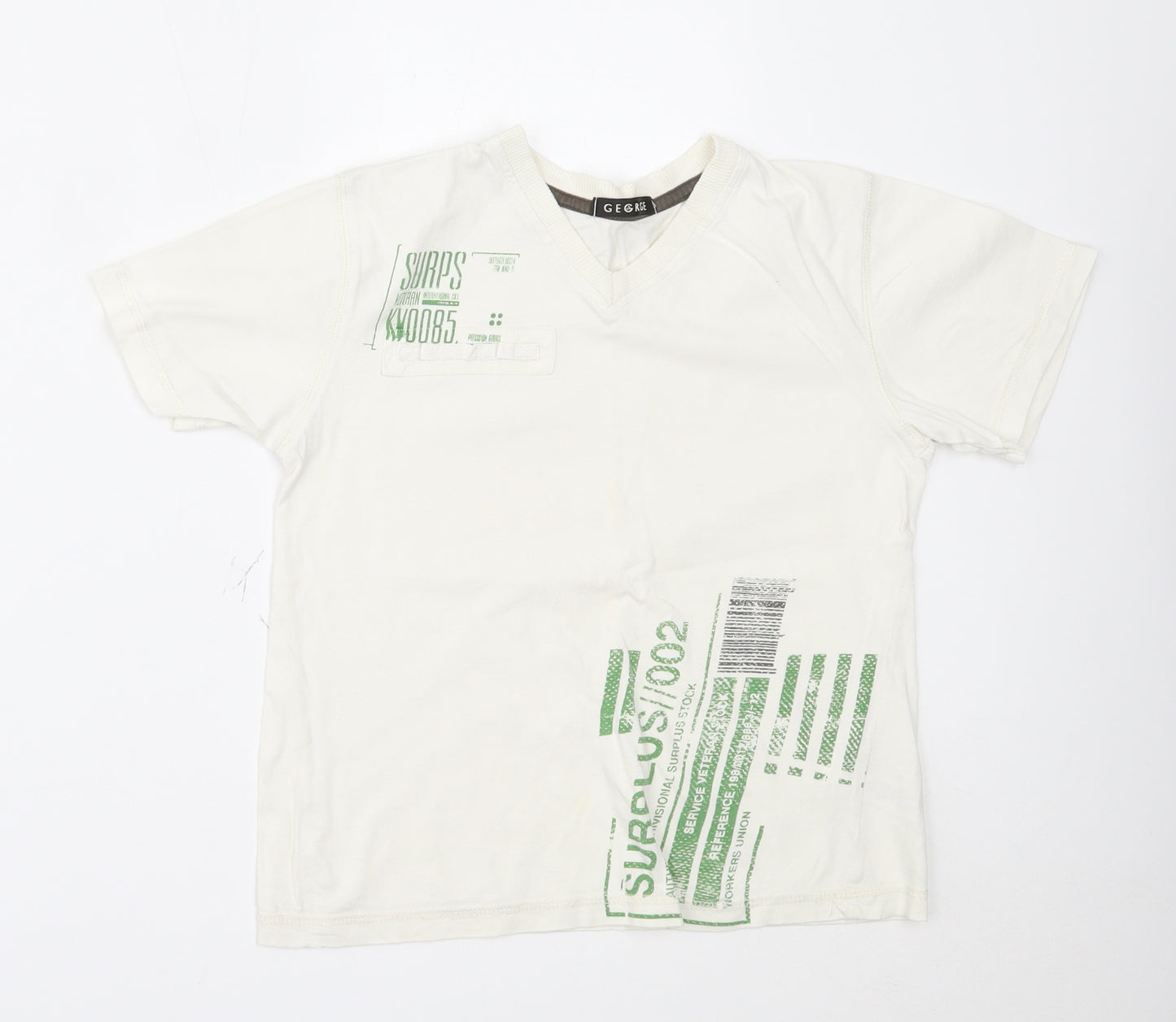 George Boys White   Basic T-Shirt Size 8-9 Years