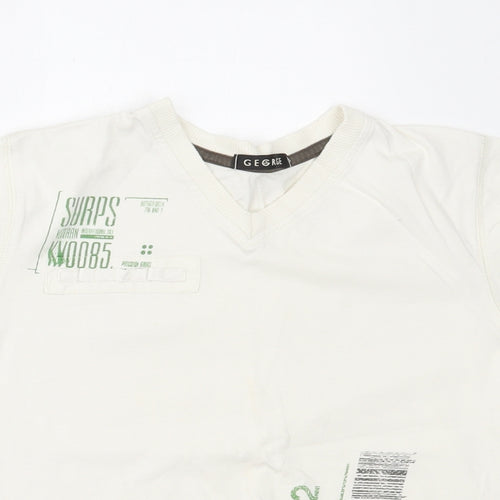 George Boys White   Basic T-Shirt Size 8-9 Years
