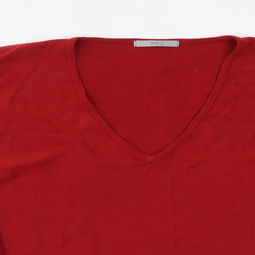 Marks and Spencer Womens Red   Basic Blouse Size 8