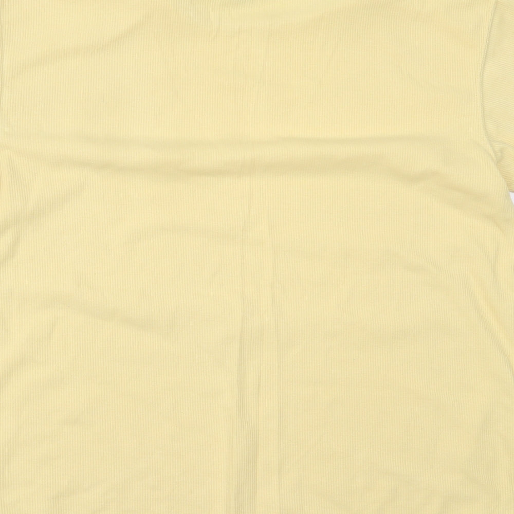 Casual Club Womens Yellow   Basic T-Shirt Size M
