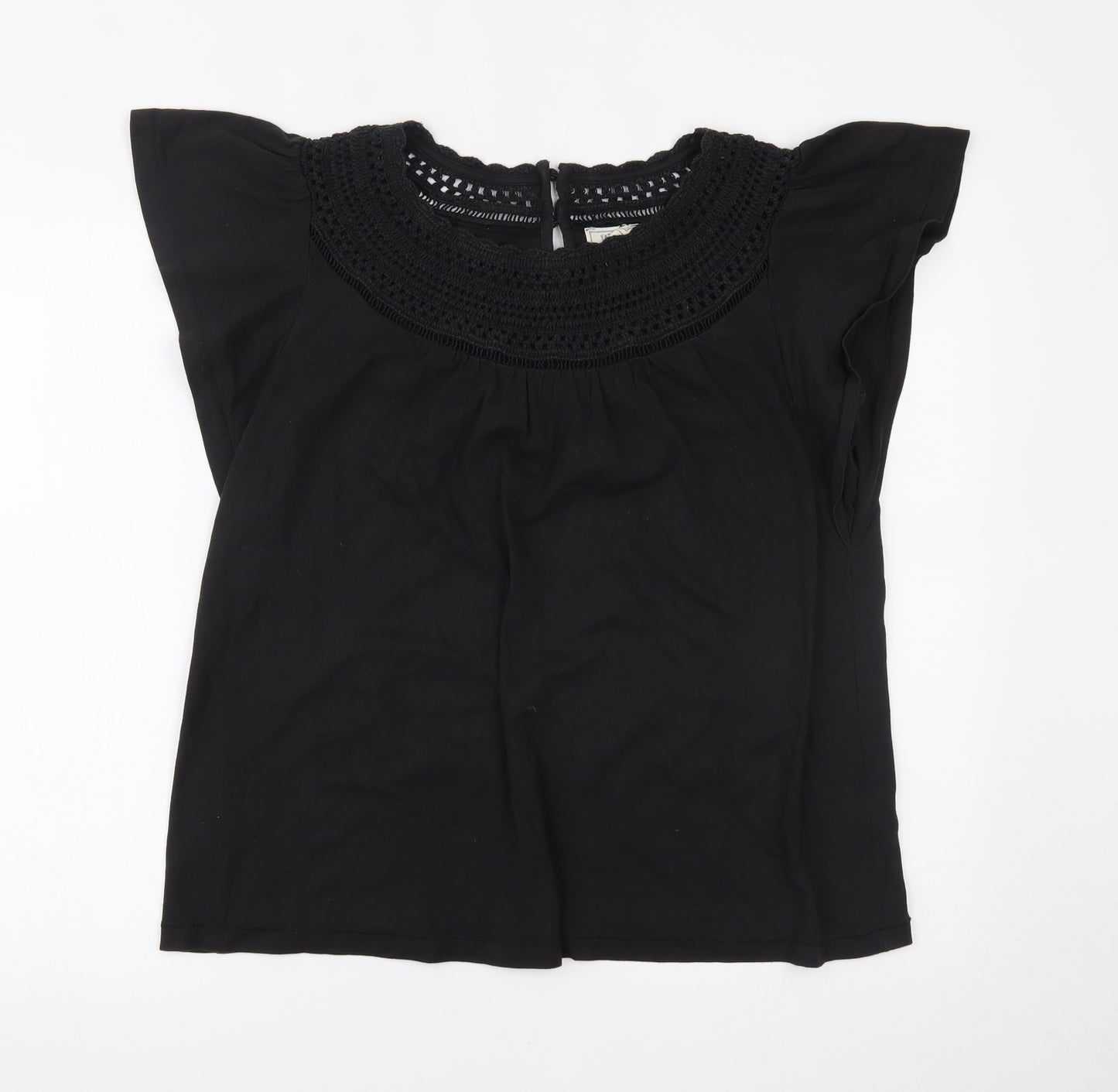 Fat Face Womens Black   Basic Blouse Size 14