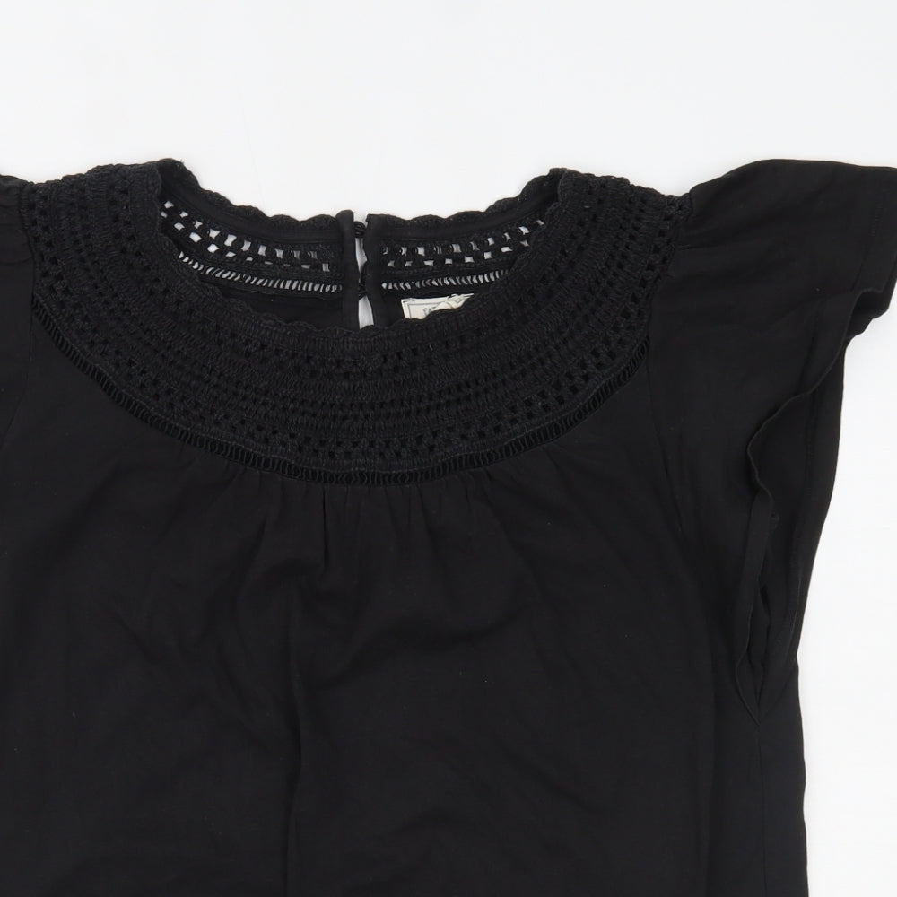 Fat Face Womens Black   Basic Blouse Size 14