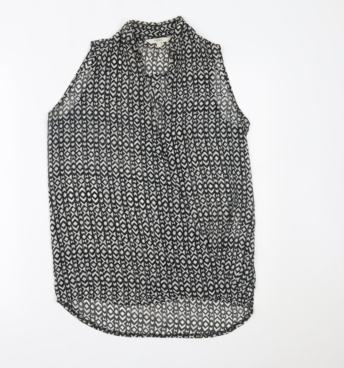 NEXT Womens Black Geometric  Basic Tank Size 6
