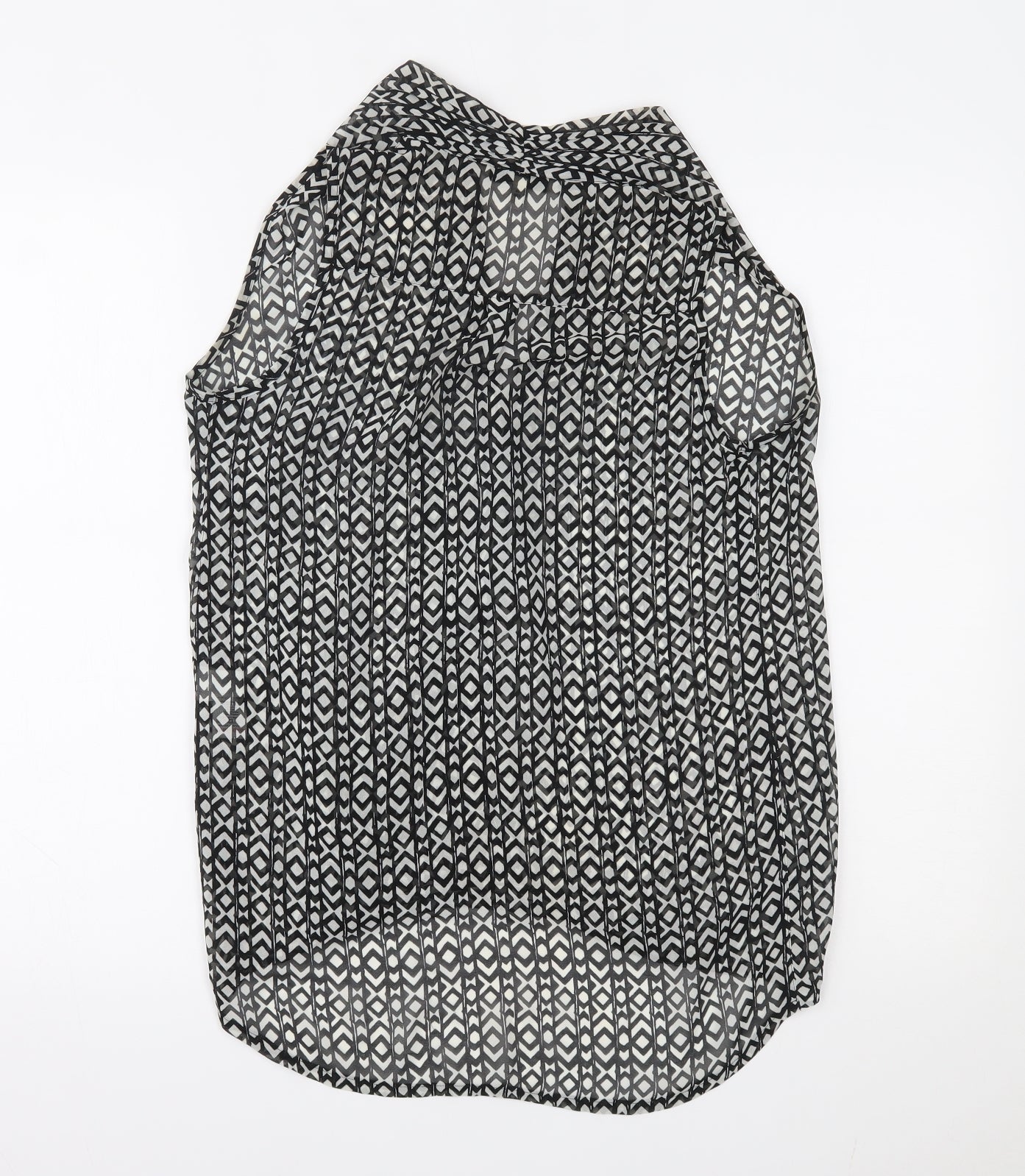 NEXT Womens Black Geometric  Basic Tank Size 6