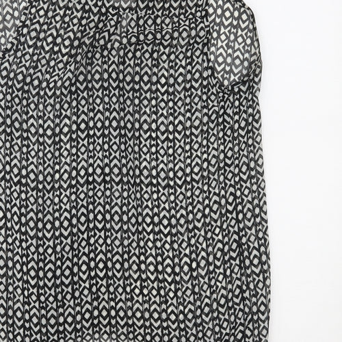 NEXT Womens Black Geometric  Basic Tank Size 6