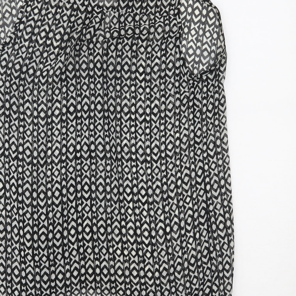 NEXT Womens Black Geometric  Basic Tank Size 6