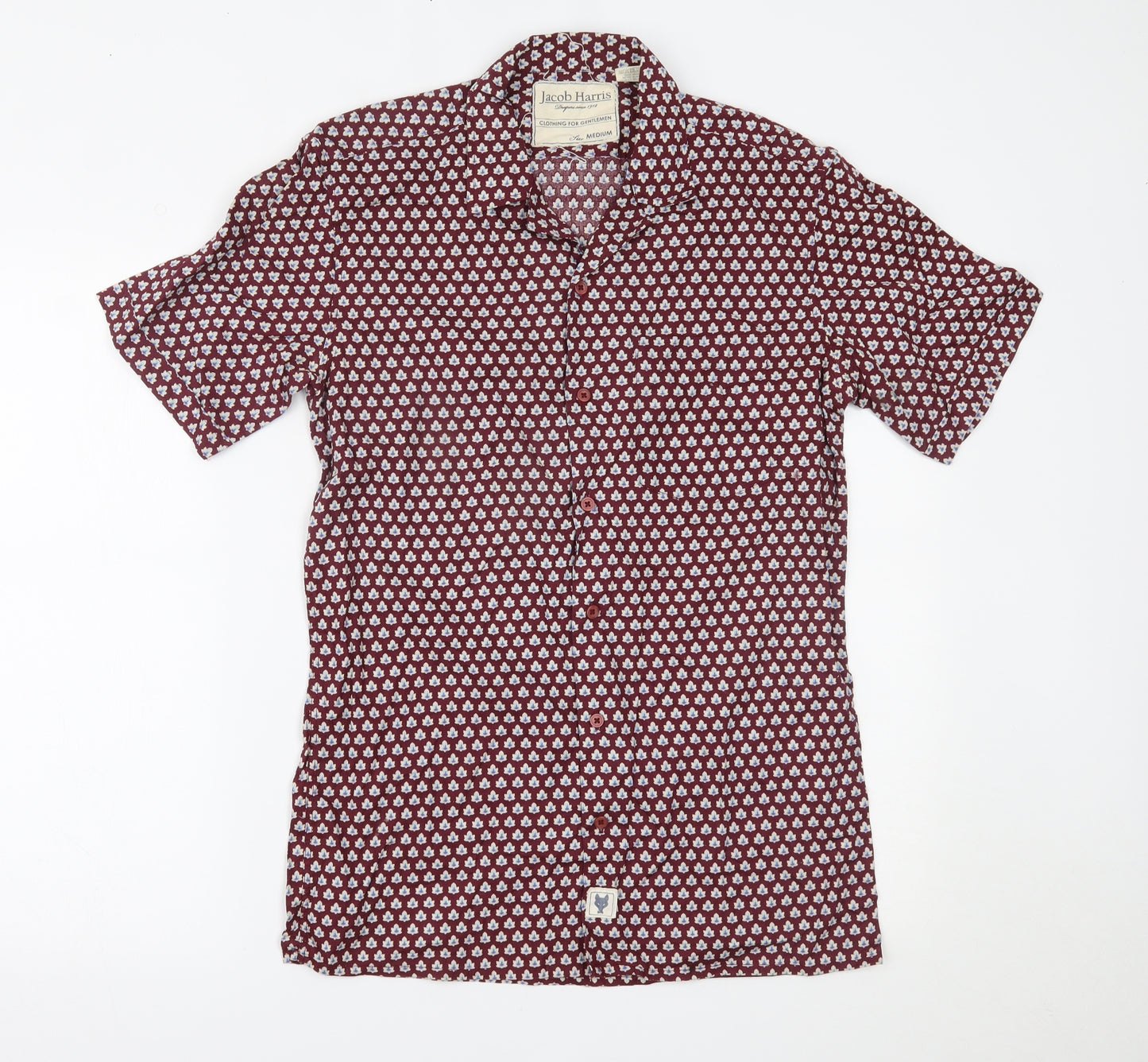 Jacob Harris Mens Red    Button-Up Size M