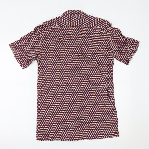 Jacob Harris Mens Red    Button-Up Size M
