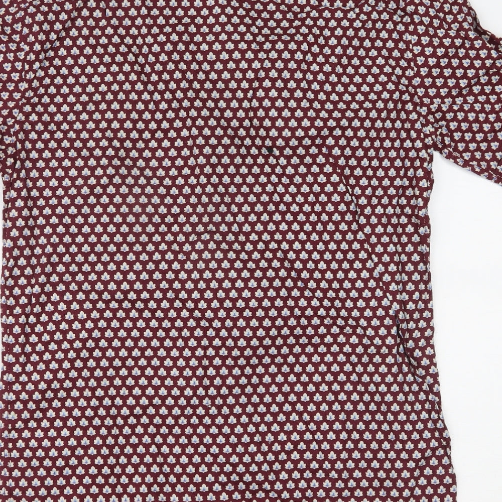 Jacob Harris Mens Red    Button-Up Size M