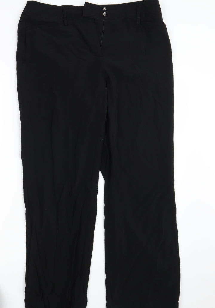 Gerry Weber Womens Black Trousers Size 16 L31 in