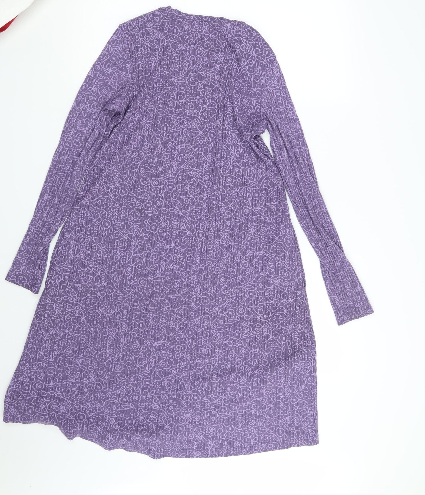 M&S Womens Purple Floral  A-Line  Size 12