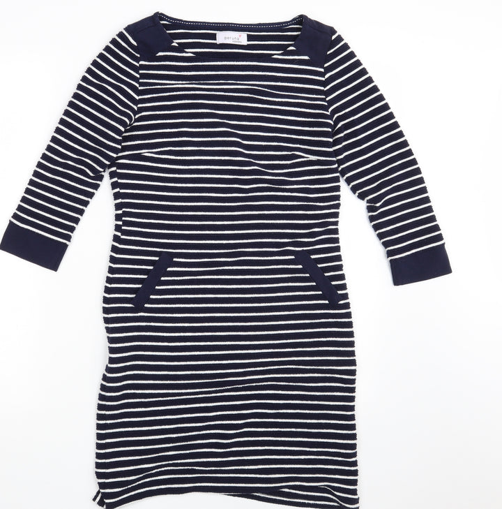 Per Una Womens Blue Striped  Fit & Flare  Size 8