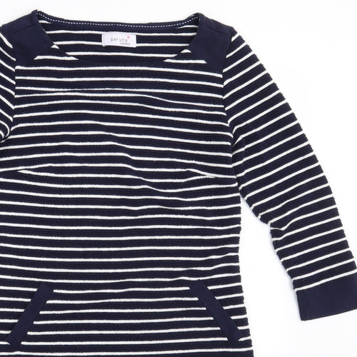 Per Una Womens Blue Striped  Fit & Flare  Size 8