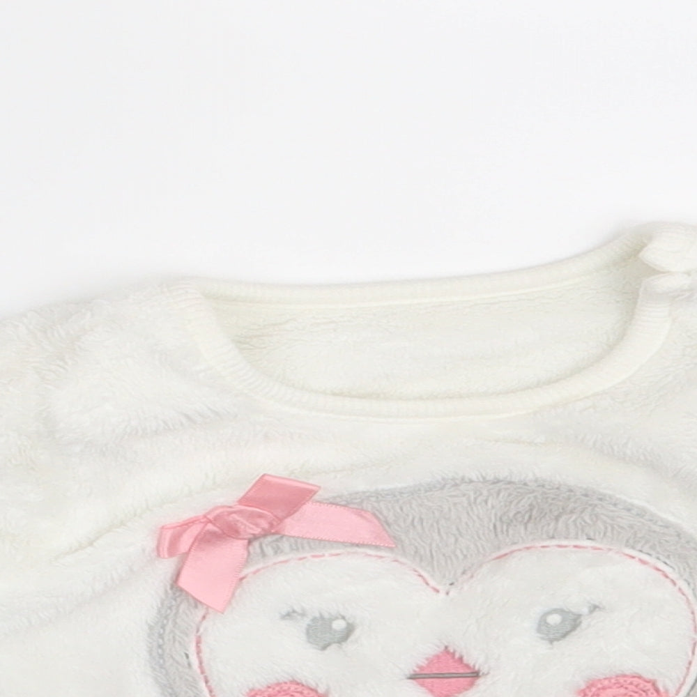 George Girls White   Pullover Jumper Size 6-9 Months