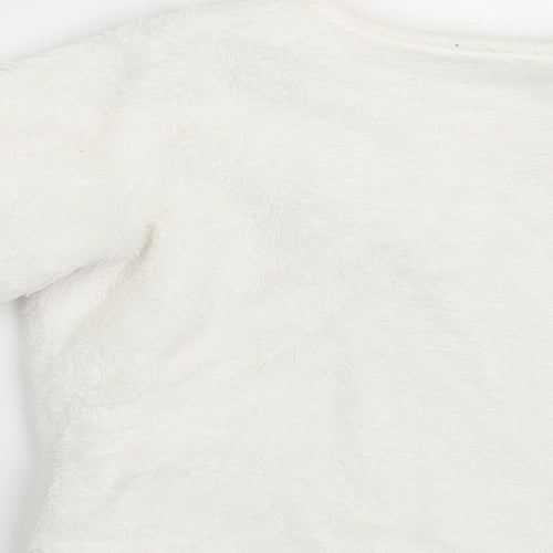 George Girls White   Pullover Jumper Size 6-9 Months
