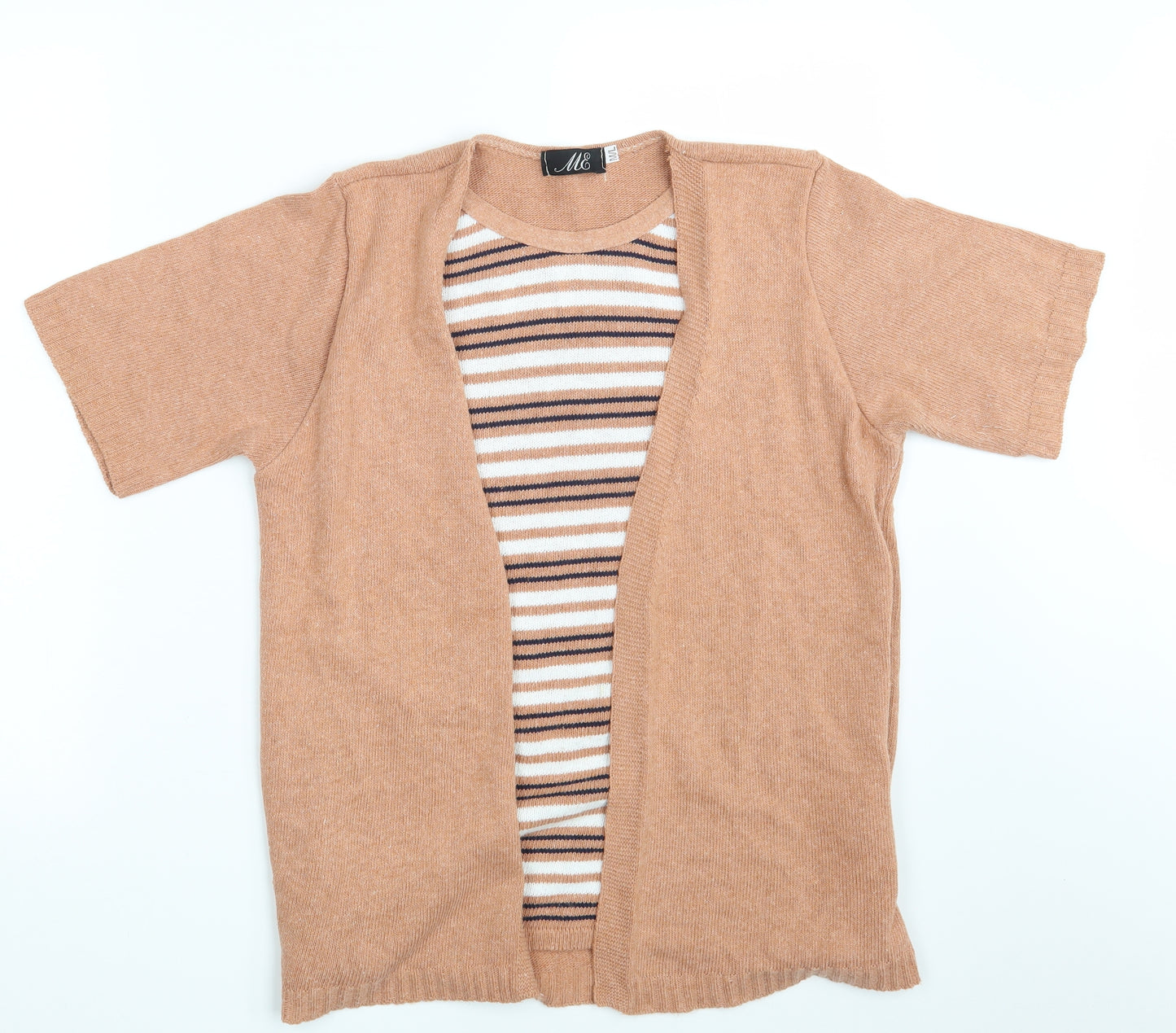 ME Womens Orange Striped  Pullover Jumper Size M