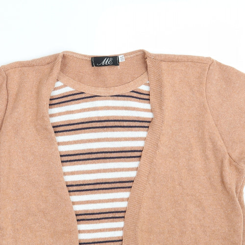 ME Womens Orange Striped  Pullover Jumper Size M