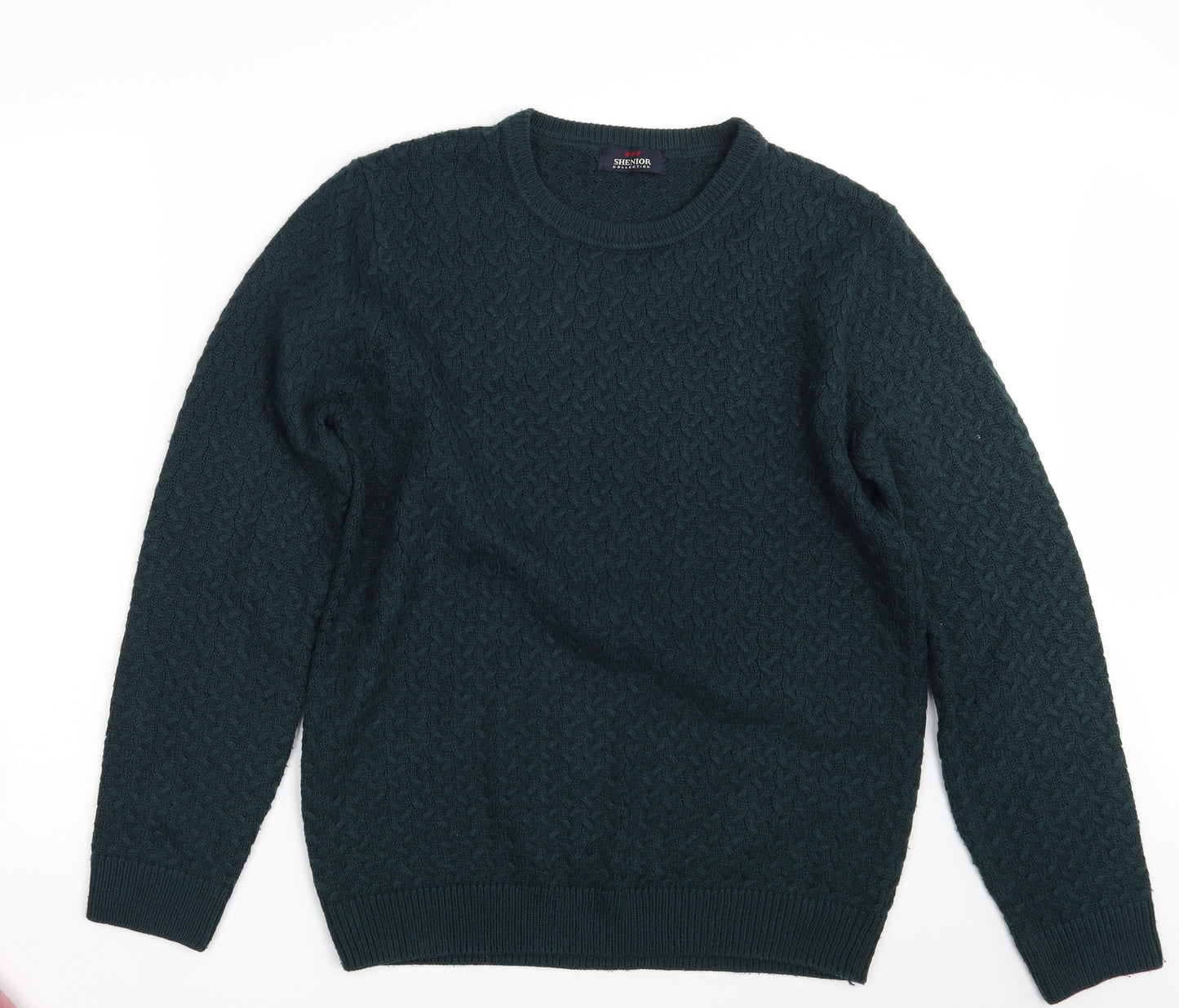 SHENIOR Collection Mens Green  Knit Pullover Jumper One Size