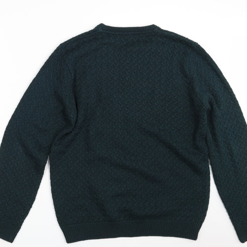 SHENIOR Collection Mens Green  Knit Pullover Jumper One Size