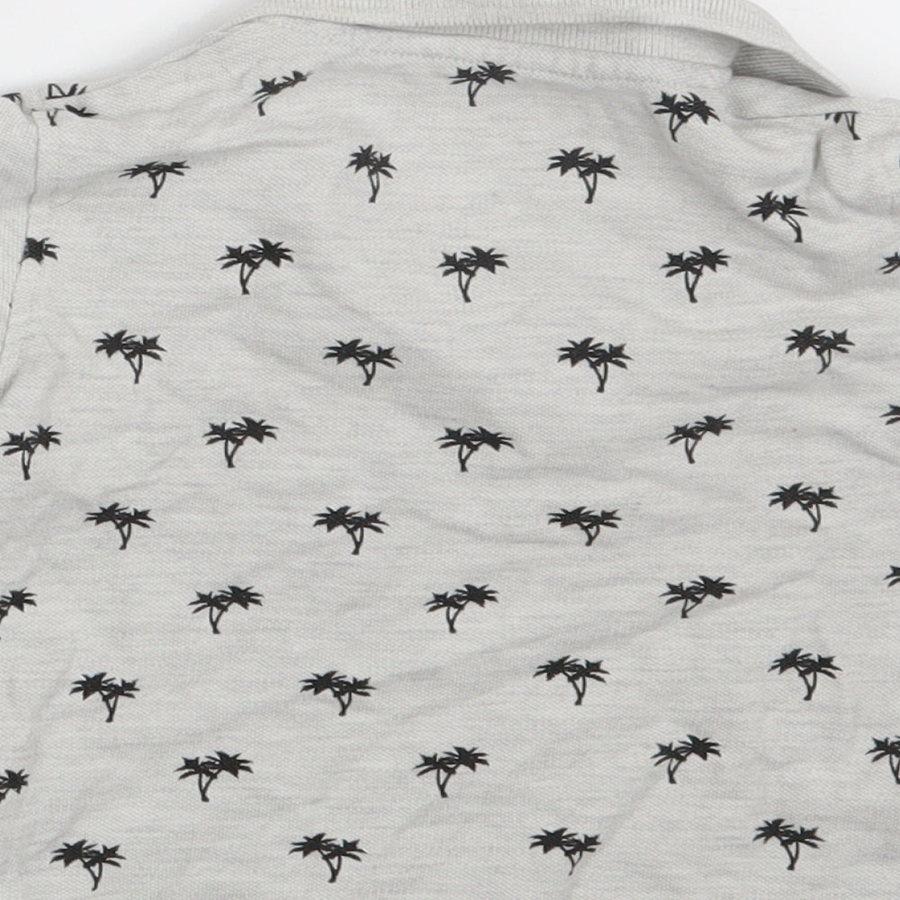 Primark Boys Grey Floral  Basic Polo Size 12-18 Months