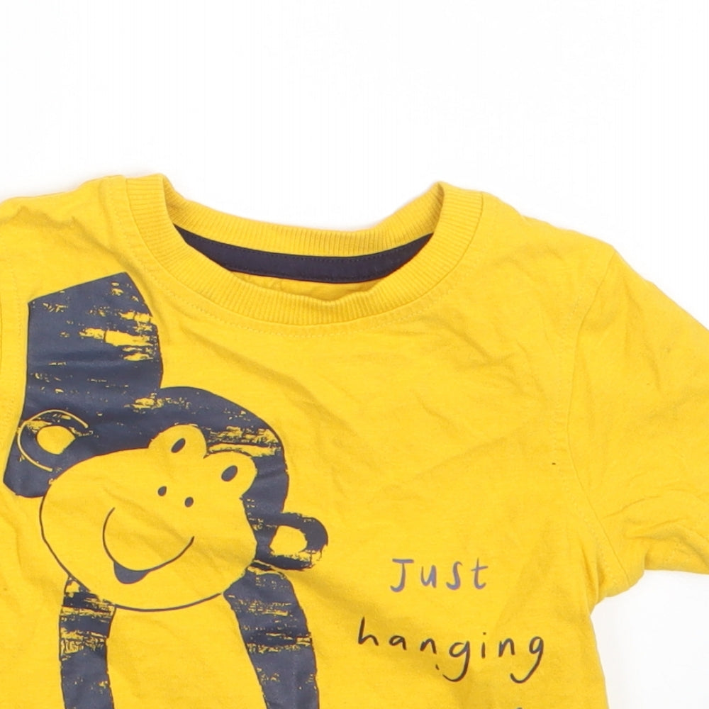 George Boys Yellow   Basic T-Shirt Size 18-24 Months