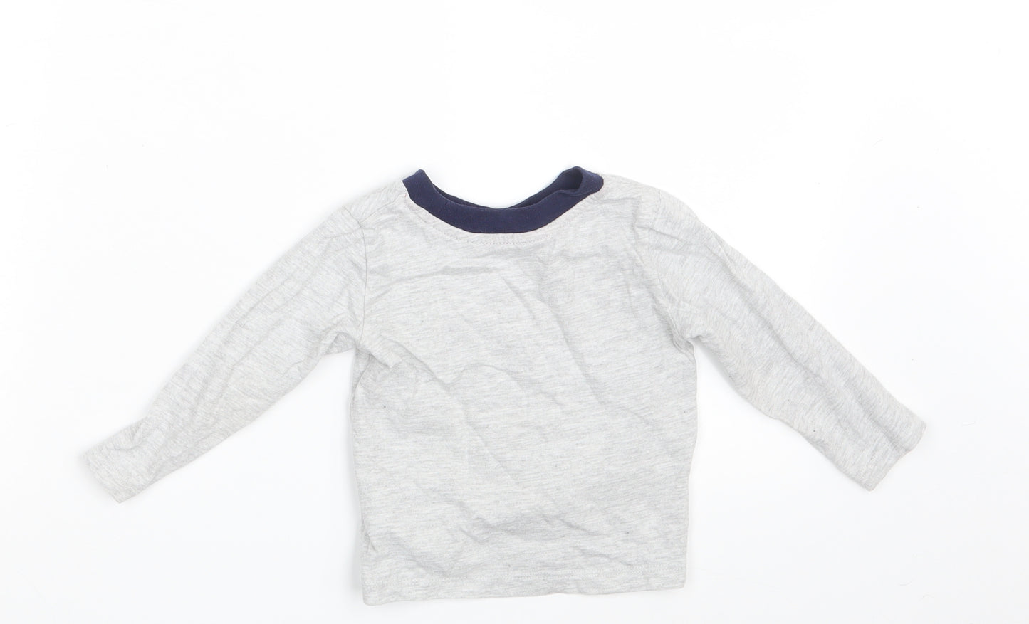Primark Baby Grey   Basic T-Shirt Size 9-12 Months  - Cool Like Mum