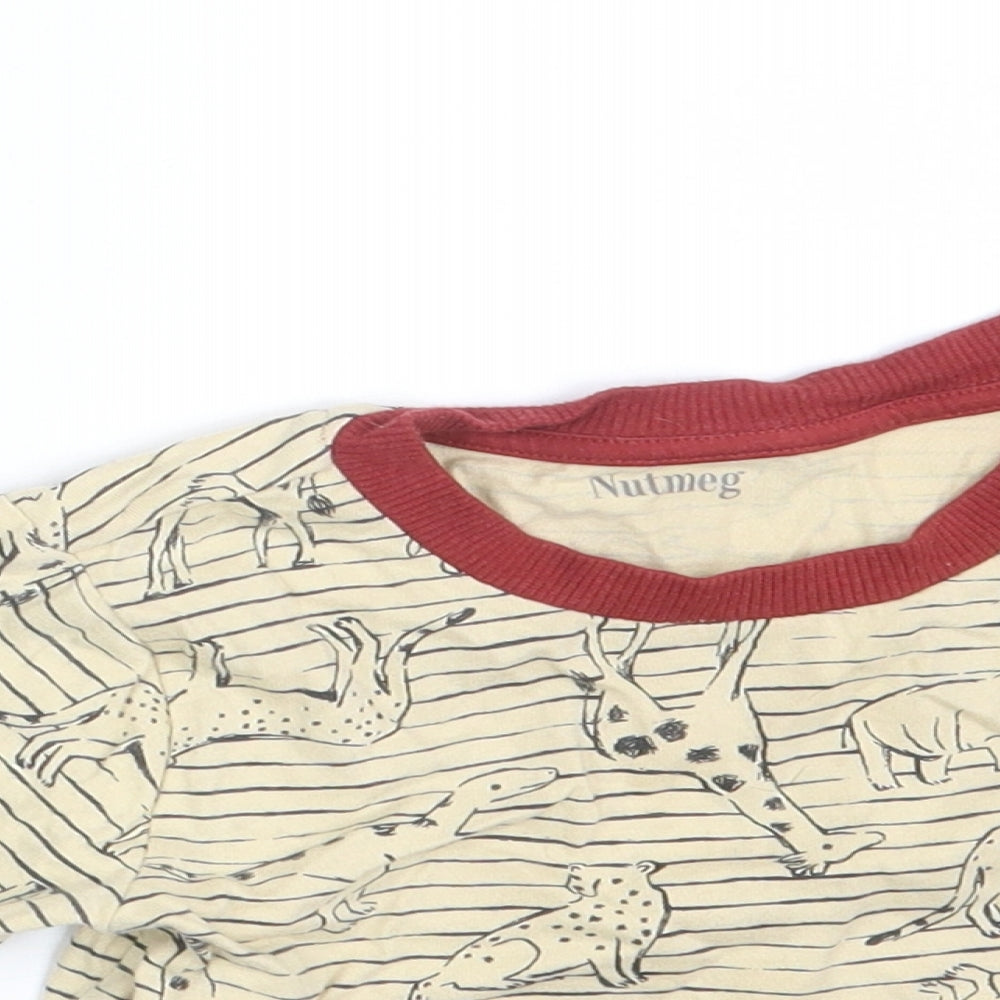 Nutmeg Baby Beige Animal Print  Basic T-Shirt Size 12-18 Months