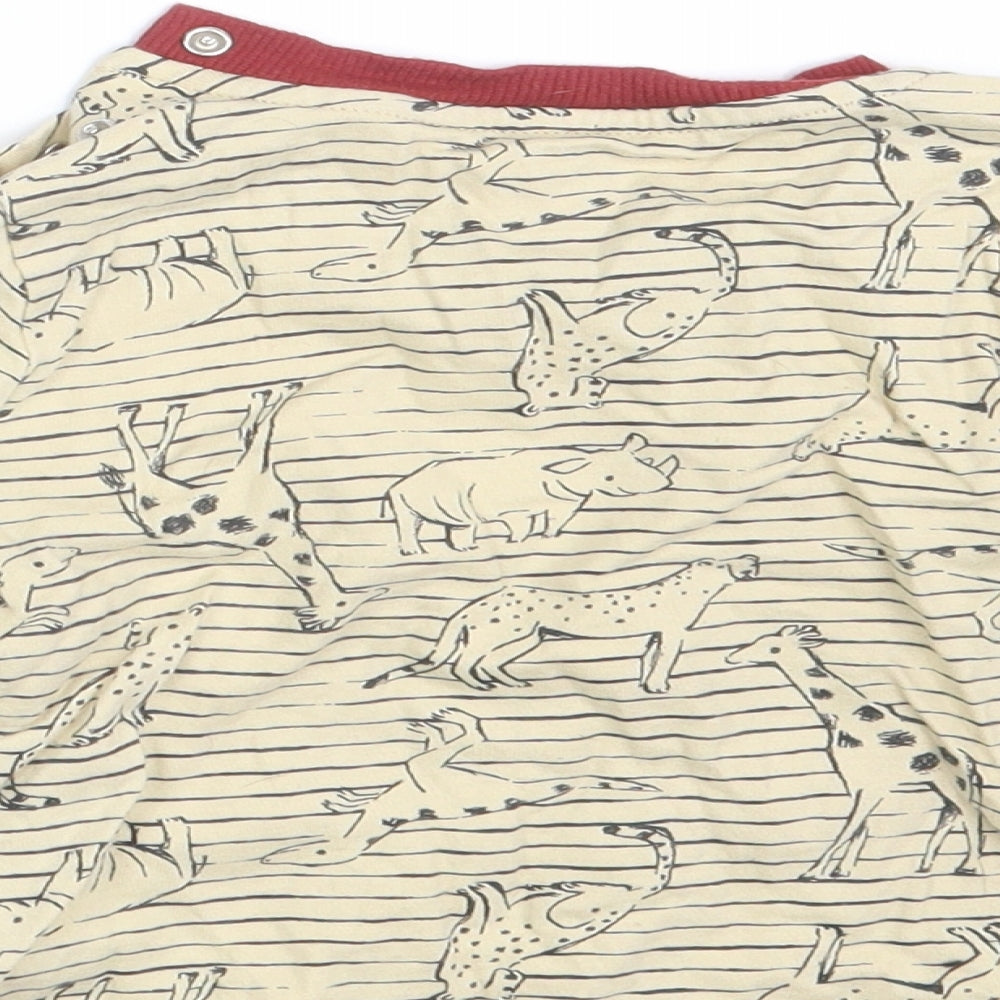 Nutmeg Baby Beige Animal Print  Basic T-Shirt Size 12-18 Months