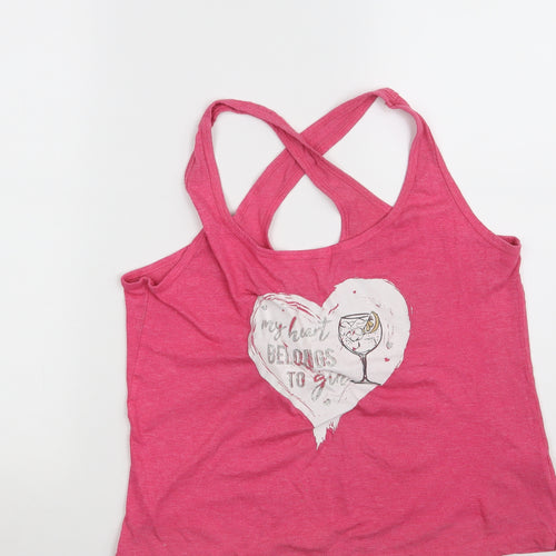 Peacocks Womens Pink   Basic Tank Size 8
