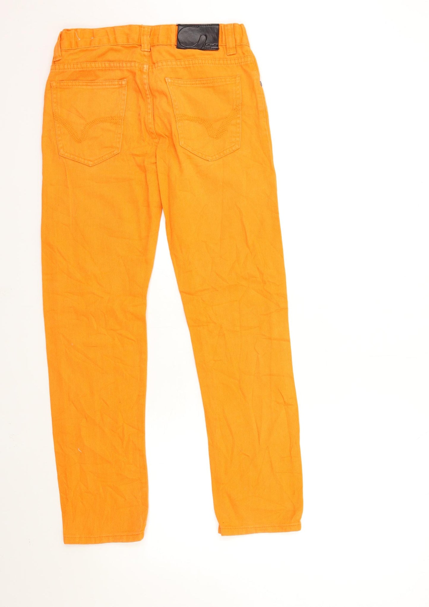 Authentic Clothing Company Boys Orange  Denim Straight Jeans Size 12 Years