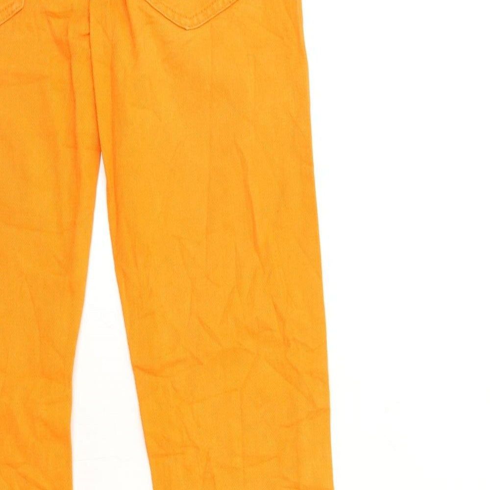 Authentic Clothing Company Boys Orange  Denim Straight Jeans Size 12 Years