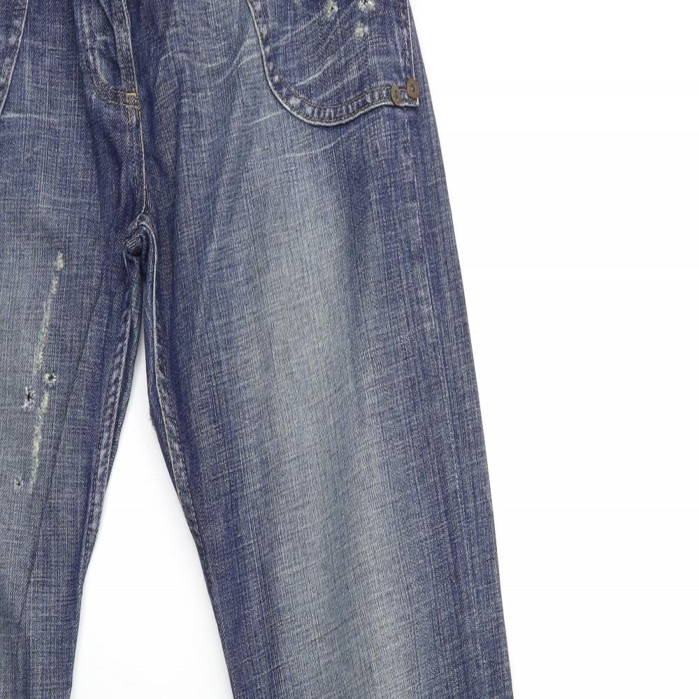 River Island Womens Blue  Denim Flared Jeans Size 14 L33 in