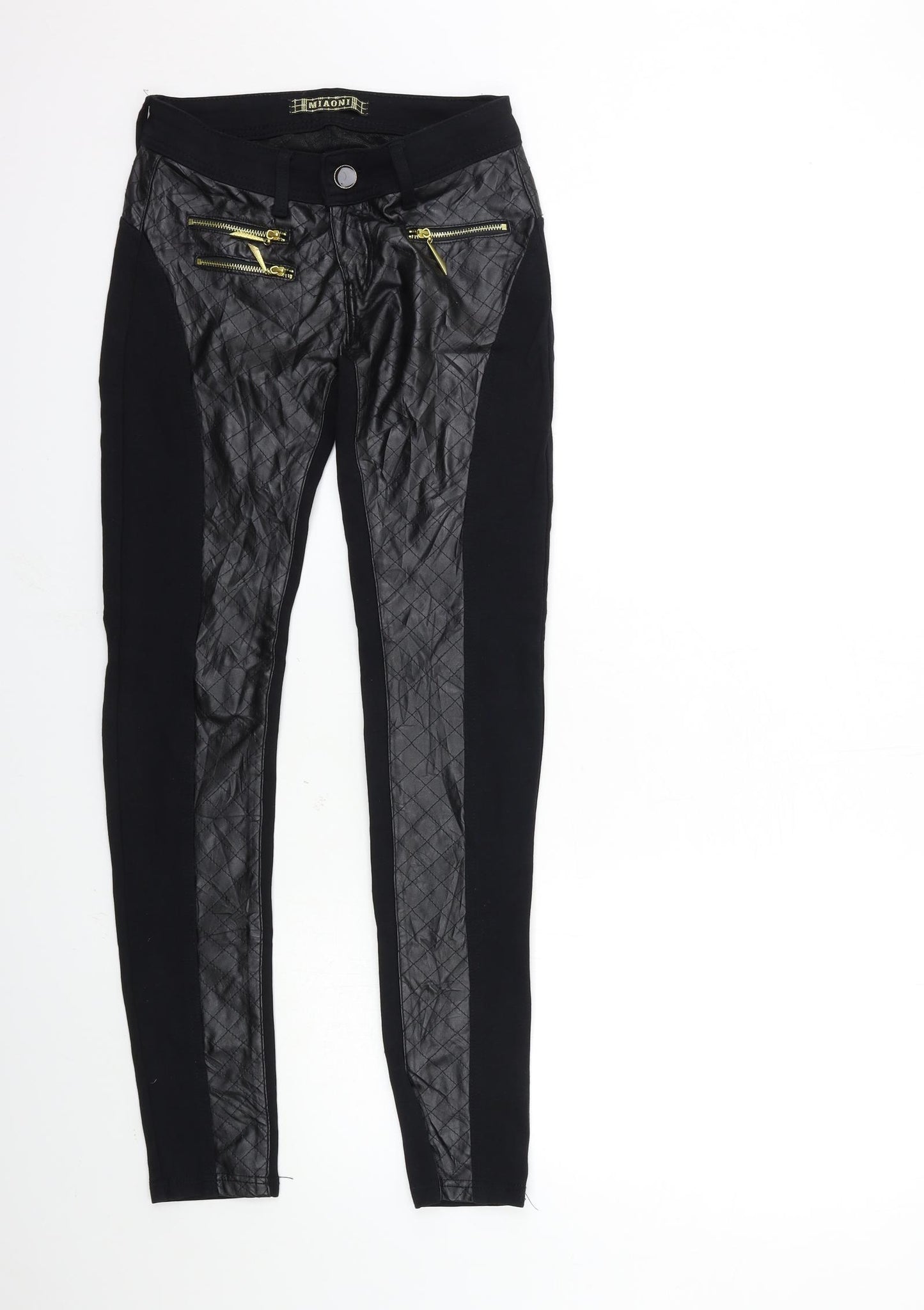 miamoni Womens Black   Skinny Jeans Size M L30 in