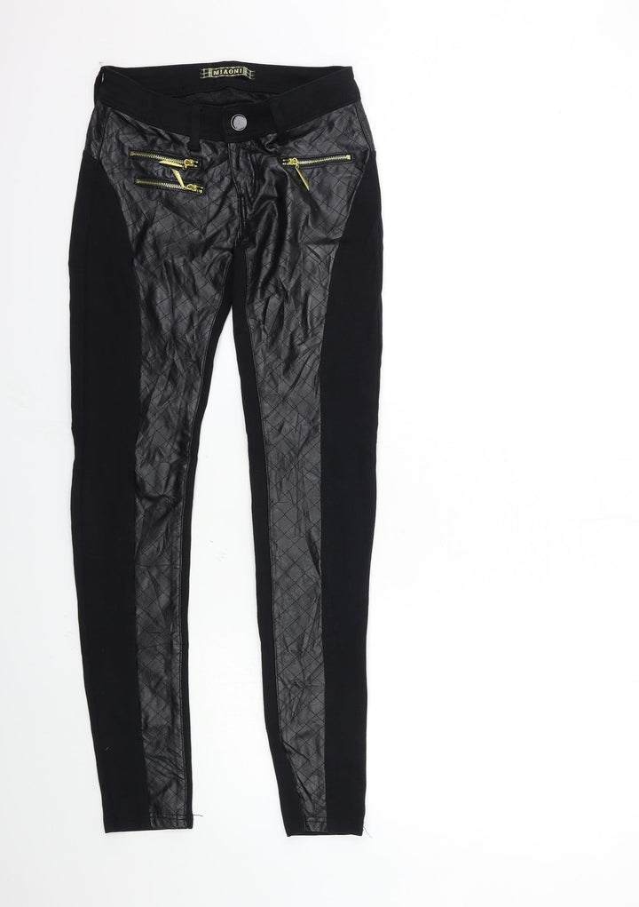 miamoni Womens Black   Skinny Jeans Size M L30 in