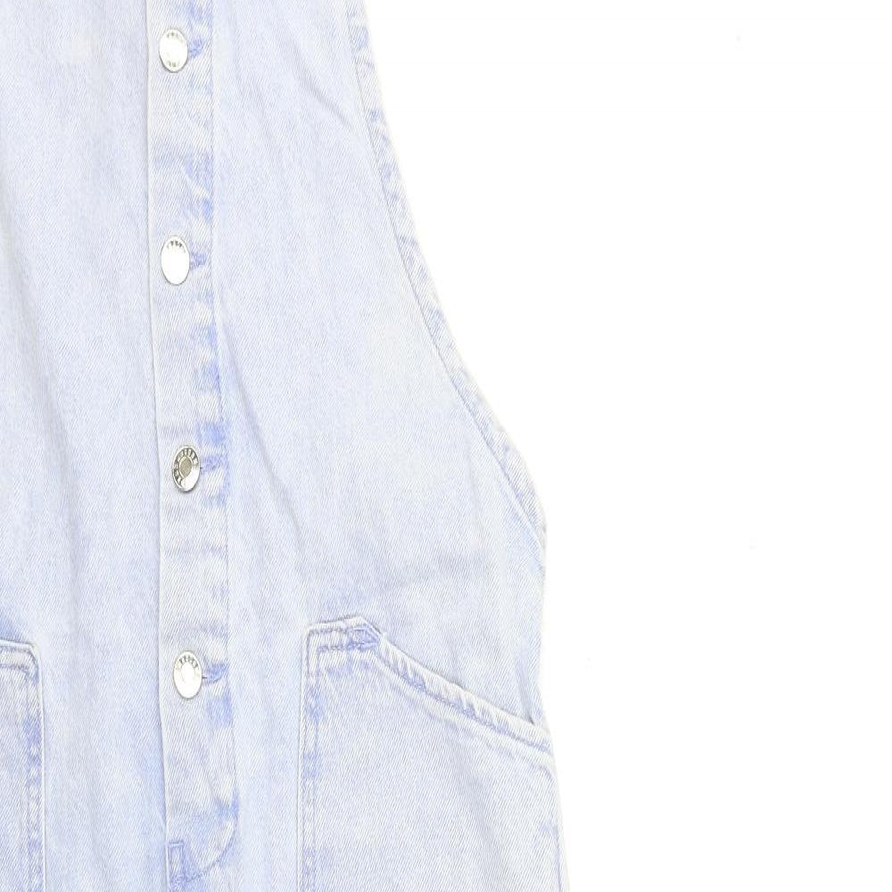 Mango Womens Blue  Denim Jumpsuit One-Piece Size M