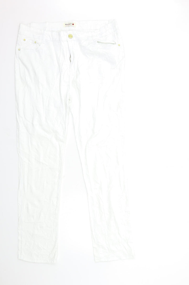 miss cherry Womens White  Denim Straight Jeans Size 38 in L30 in
