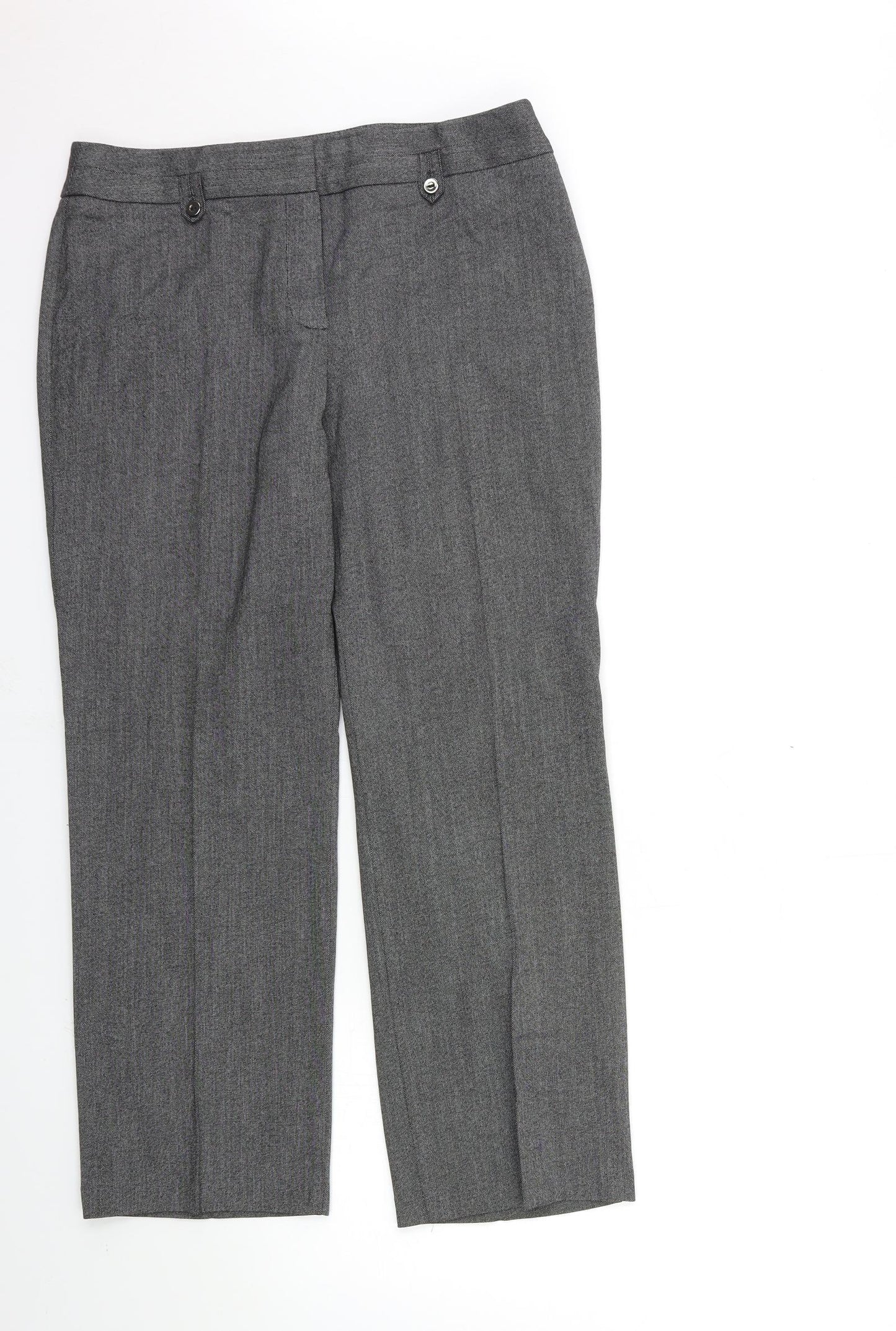Marks and Spencer Womens Grey   Trousers  Size 12 L26 in