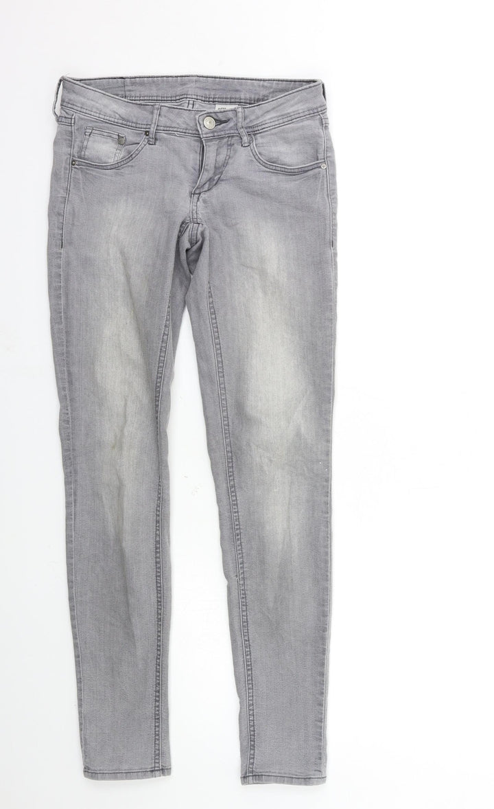H&M Womens Grey Denim Skinny Jeans Size 26 in L30 in