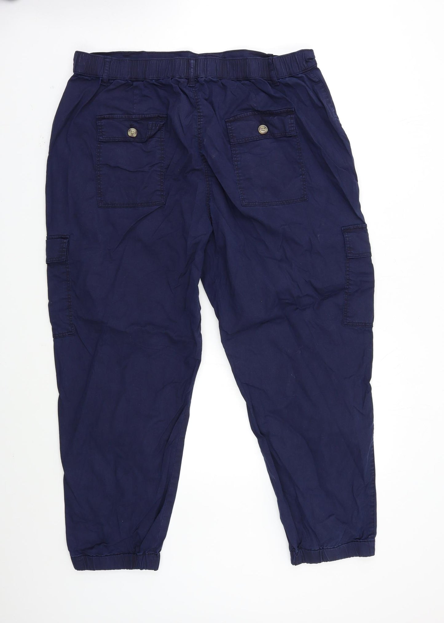 Marks and Spencer Womens Blue   Cargo Trousers Size 10 L27 in