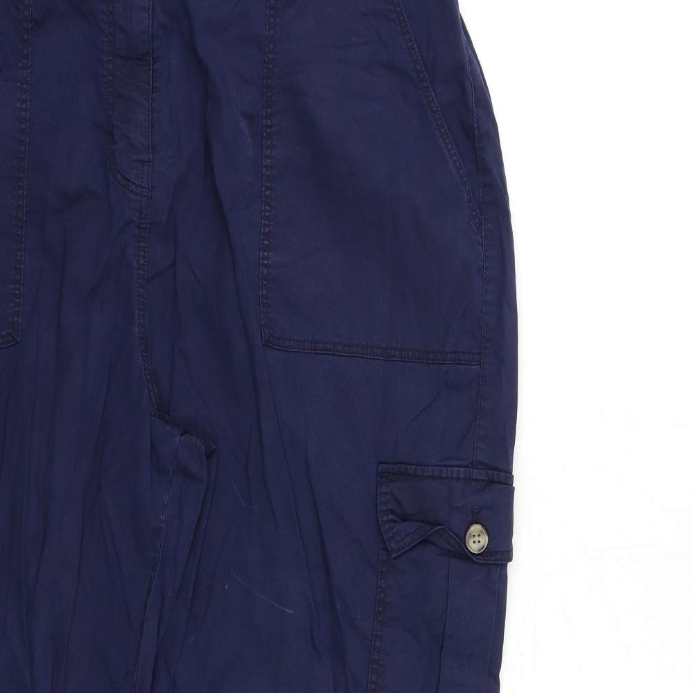 Marks and Spencer Womens Blue   Cargo Trousers Size 10 L27 in