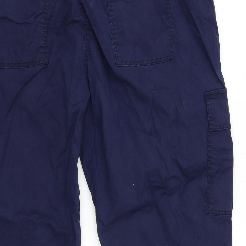 Marks and Spencer Womens Blue   Cargo Trousers Size 10 L27 in