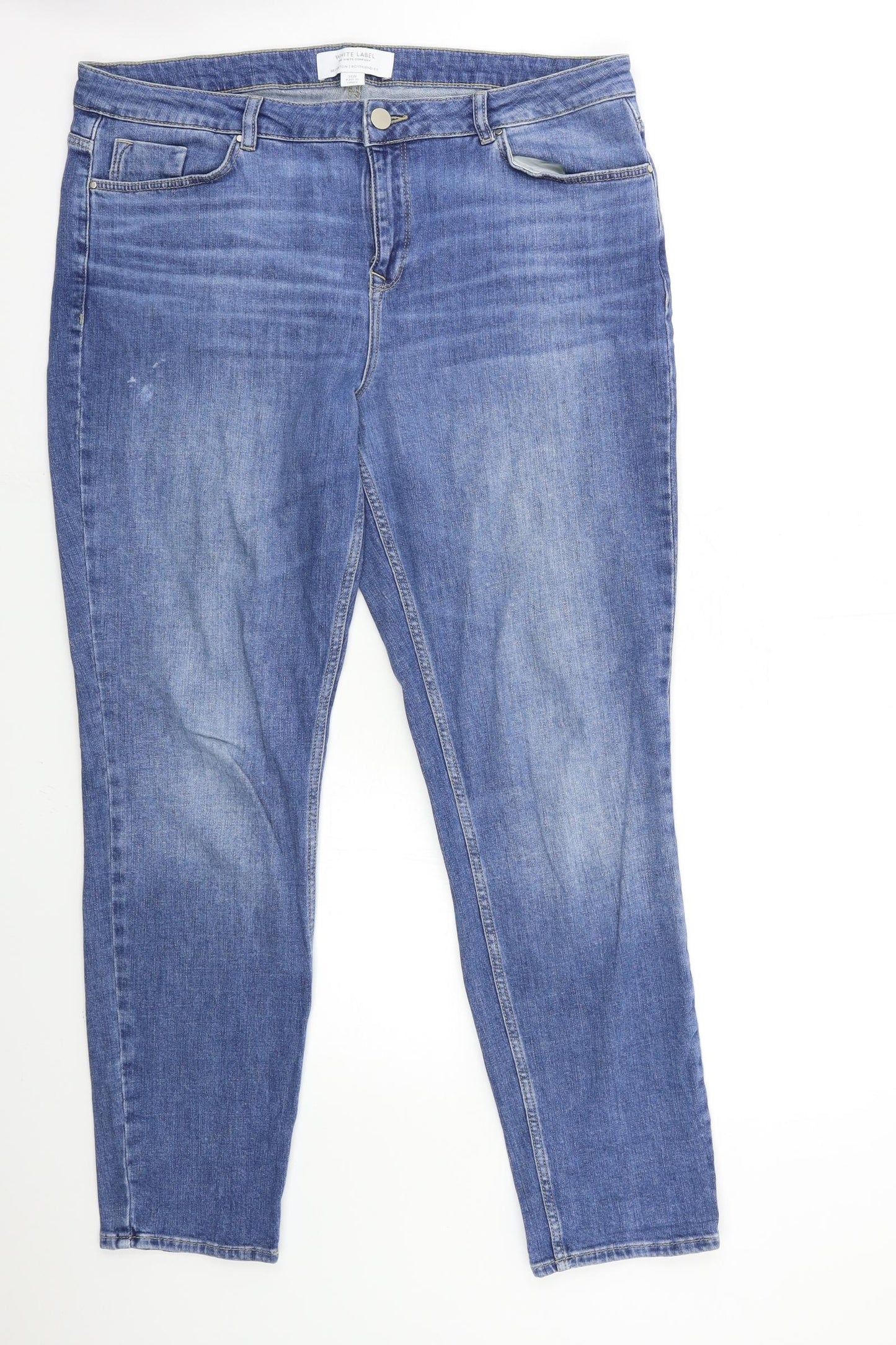 The White Company Womens Blue  Denim Boyfriend Jeans Size 34 in L29 in