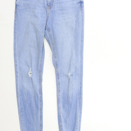 Denim & Co. Womens Blue  Denim Skinny Jeans Size 8 L28 in