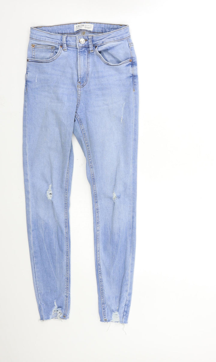 Denim & Co. Womens Blue Denim Skinny Jeans Size 8 L28 in