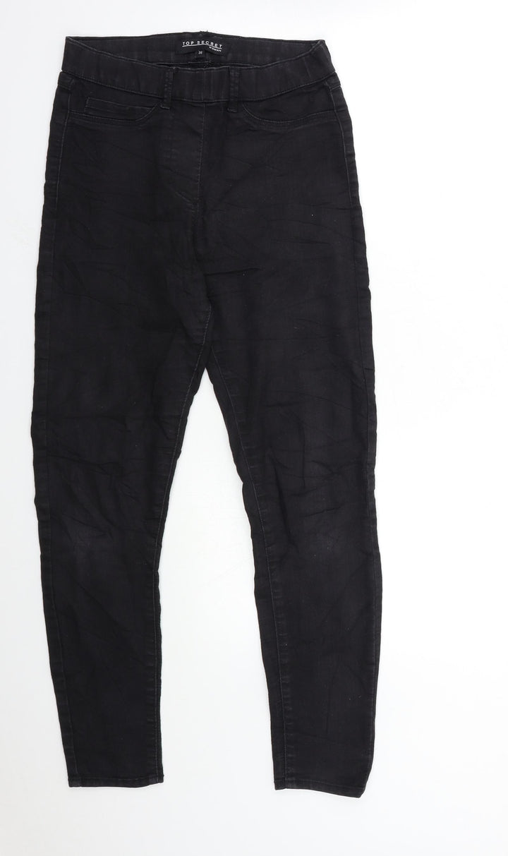 TopSecret Womens Black Denim Jegging Jeans Size 8 L27 in